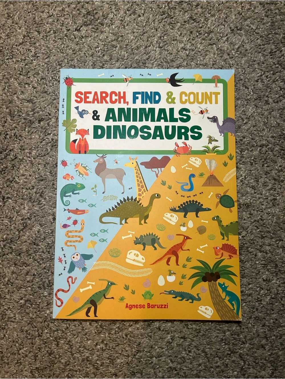 Search, Find & Count: Animals & Dinosaurs - Colorful Kids Activity Book